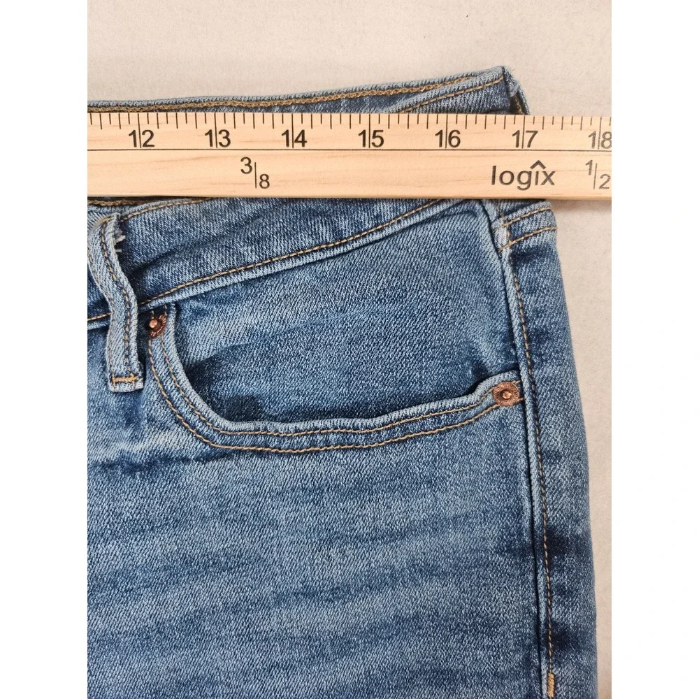 Old Navy OG Loose High Rise Jeans Womens 14 Medium Wash Straight Leg Denim